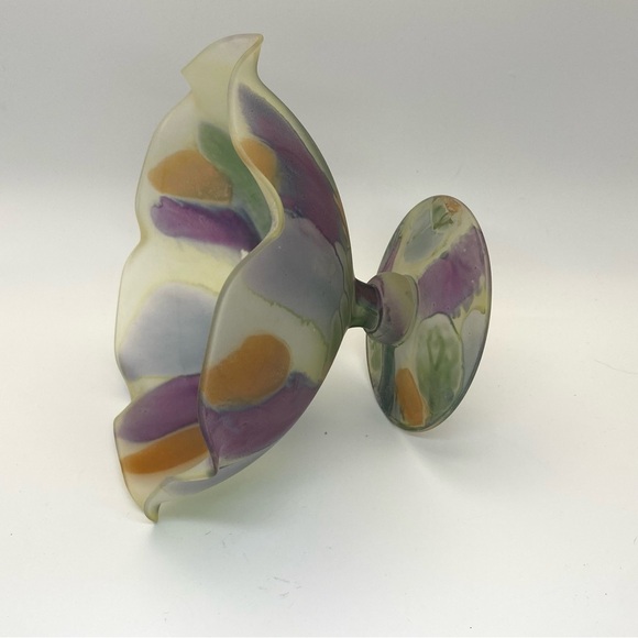 Vintage Rueven Nouveau Art Glass Pedestal Bowl - Picture 2 of 11